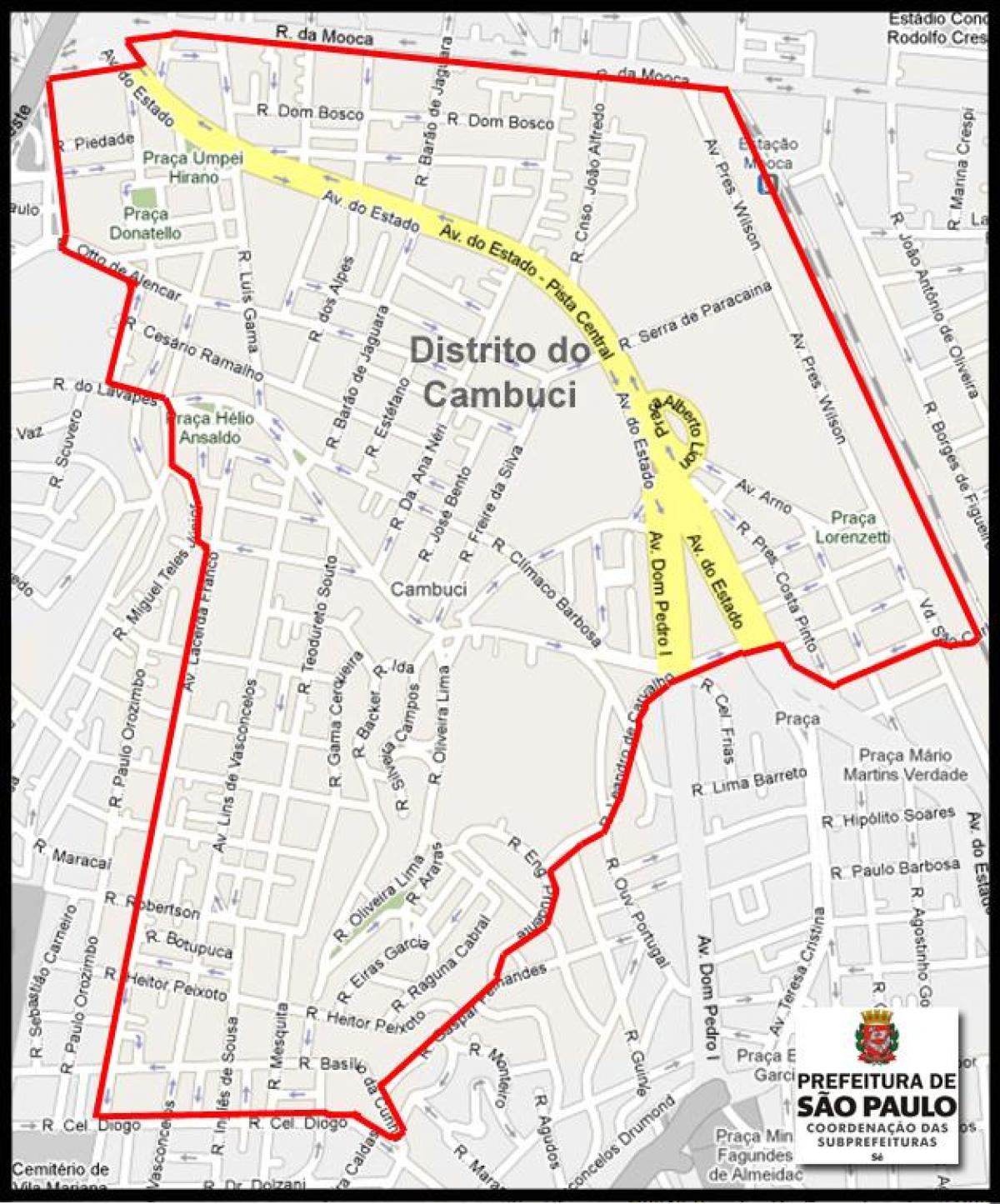 Kort over Cambuci São Paulo
