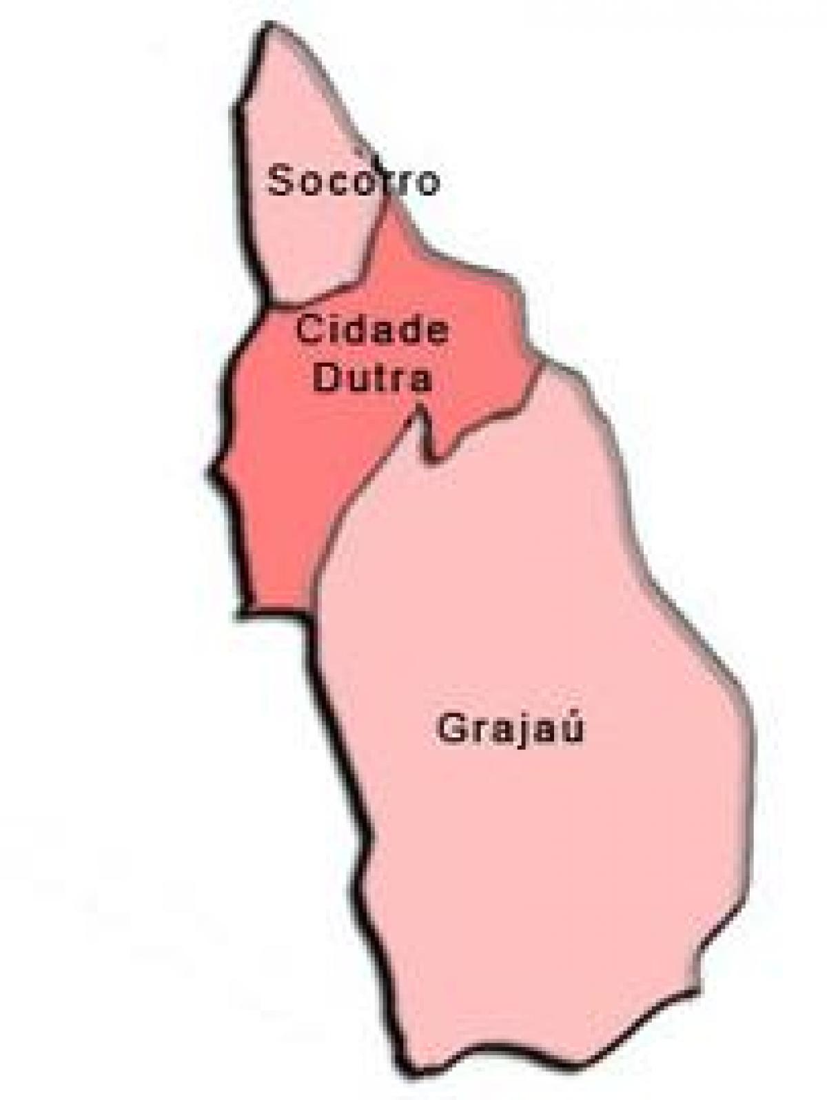Kort over Capela do Socorro sub-præfekturet