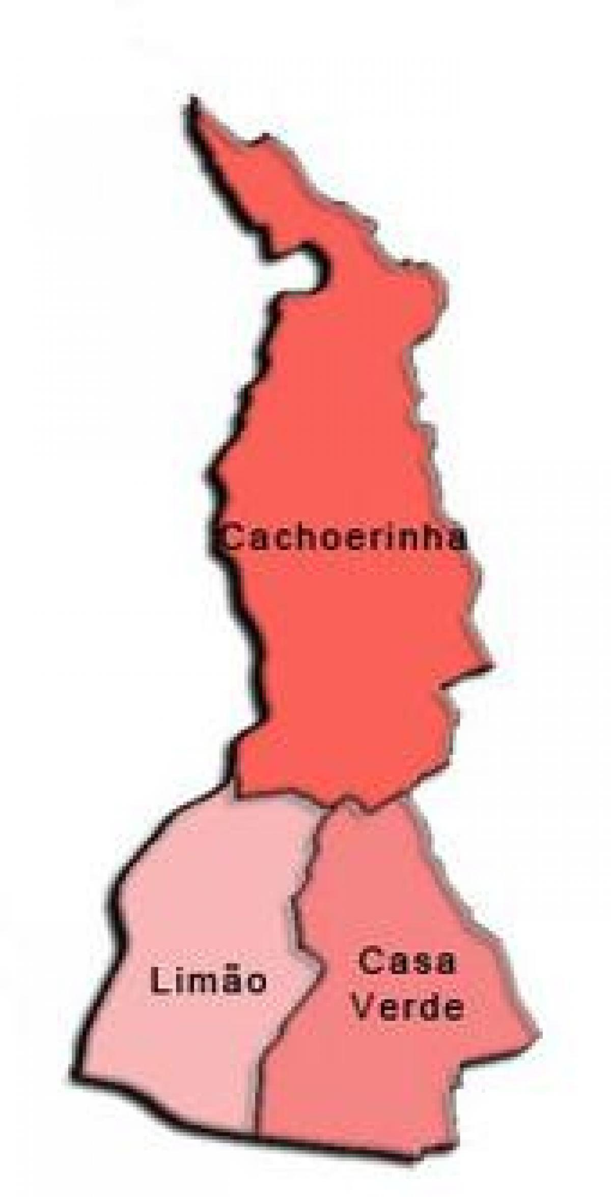 Kort over Casa Verde sub-præfekturet