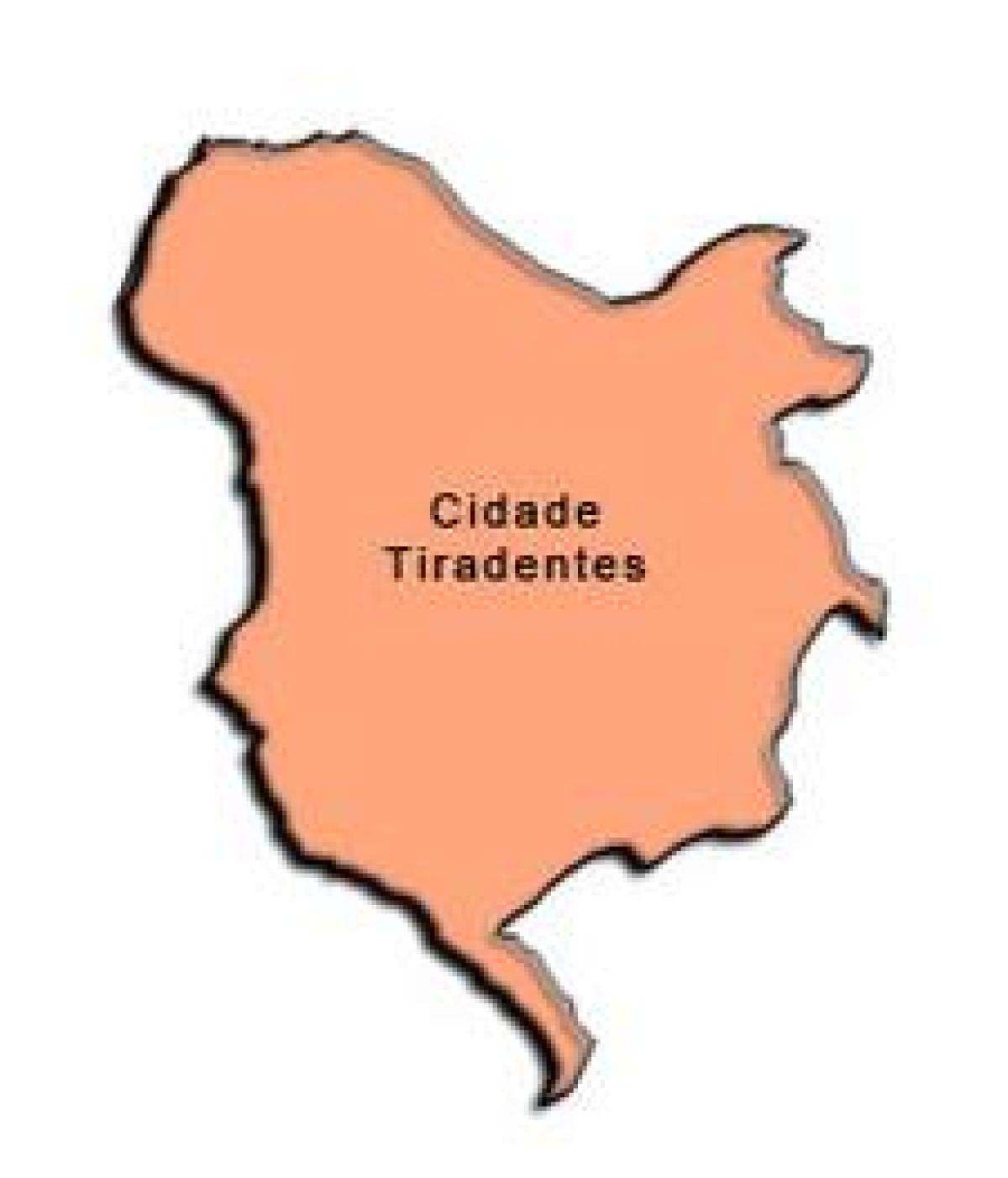 Kort over Cidade Tiradentes-sub-præfekturet