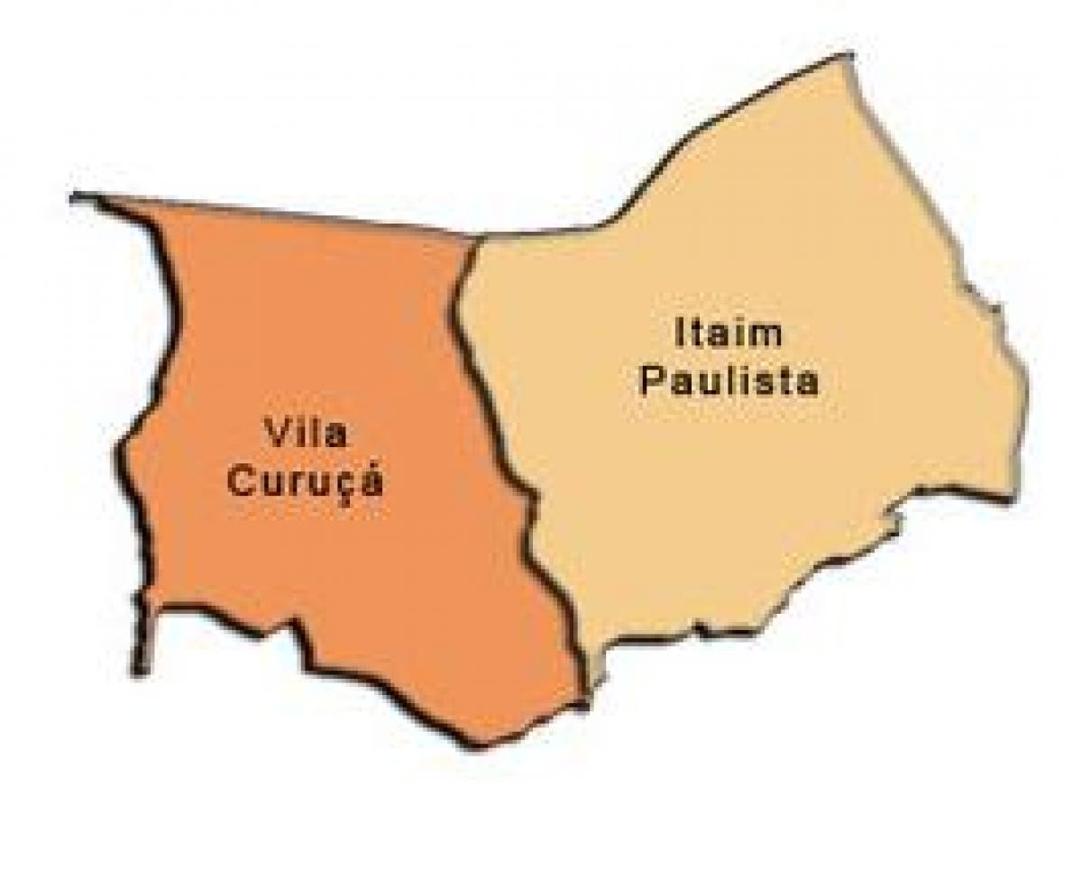 Kort over Itaim Paulista - Vila Curuçá sub-præfekturet