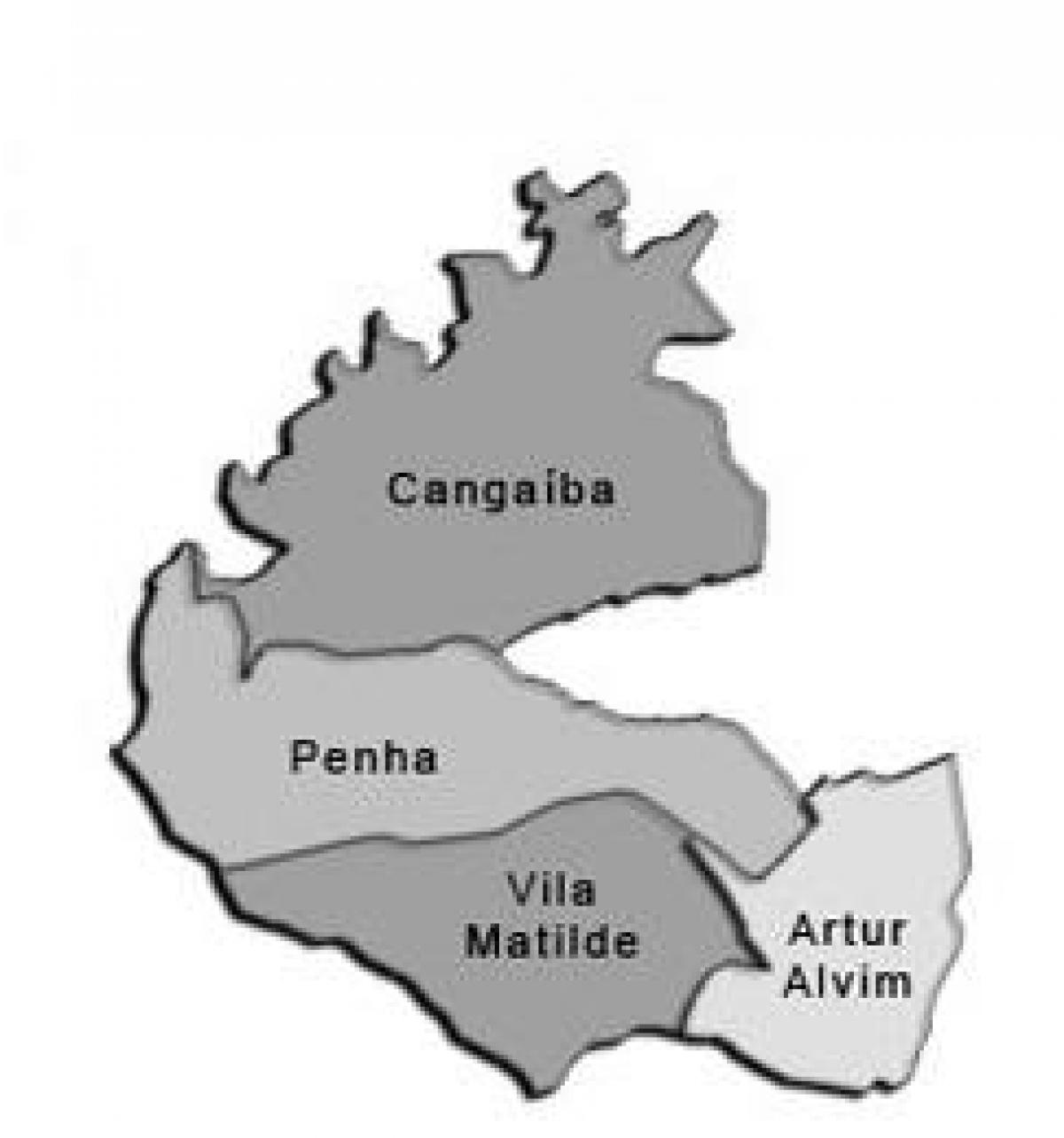 Kort over Penha sub-præfekturet