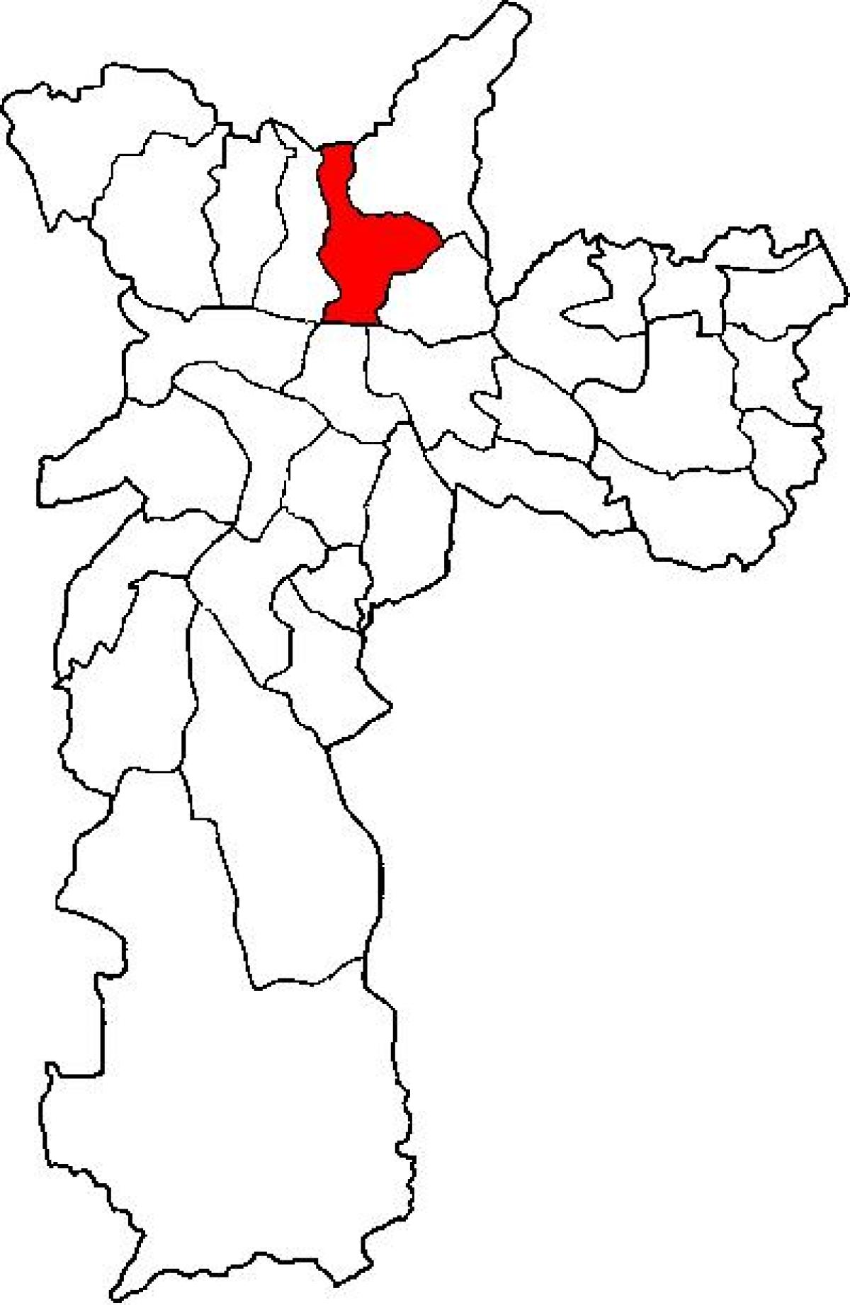Kort Santana sub-præfekturet São Paulo