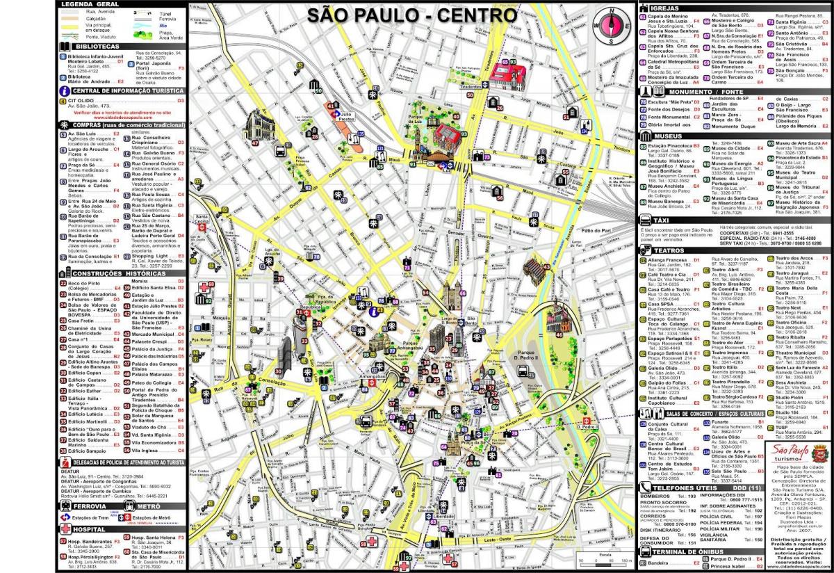 Kort over São Paulo