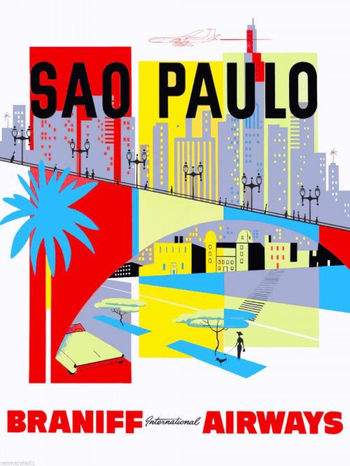Kort over São Paulo tapet