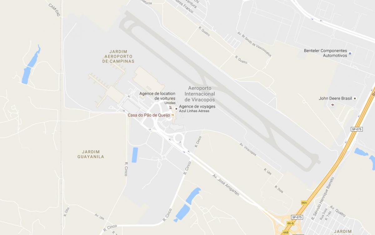 Kort over VCP - Campinas lufthavn