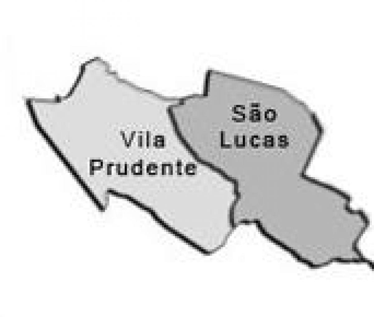 Kort Vila Prudente sub-præfekturet
