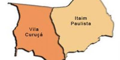 Kort over Itaim Paulista - Vila Curuçá sub-præfekturet