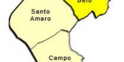 Kort over Santo Amaro sub-præfekturet