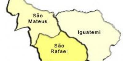Kort over São Mateus sub-præfekturet
