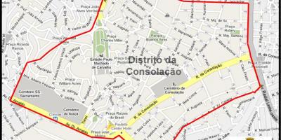 Kortet over São Paulo-Consolação