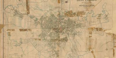 Kort over tidligere São Paulo - 1916
