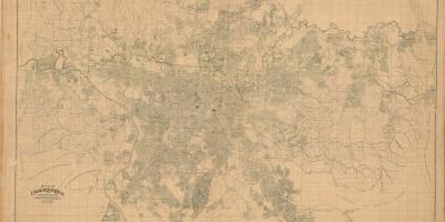 Kort over tidligere São Paulo - 1943