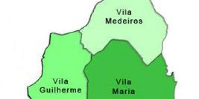 Kort Vila Maria sub-præfekturet