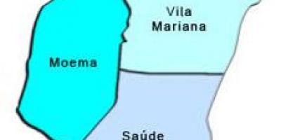 Kort Vila Mariana sub-præfekturet