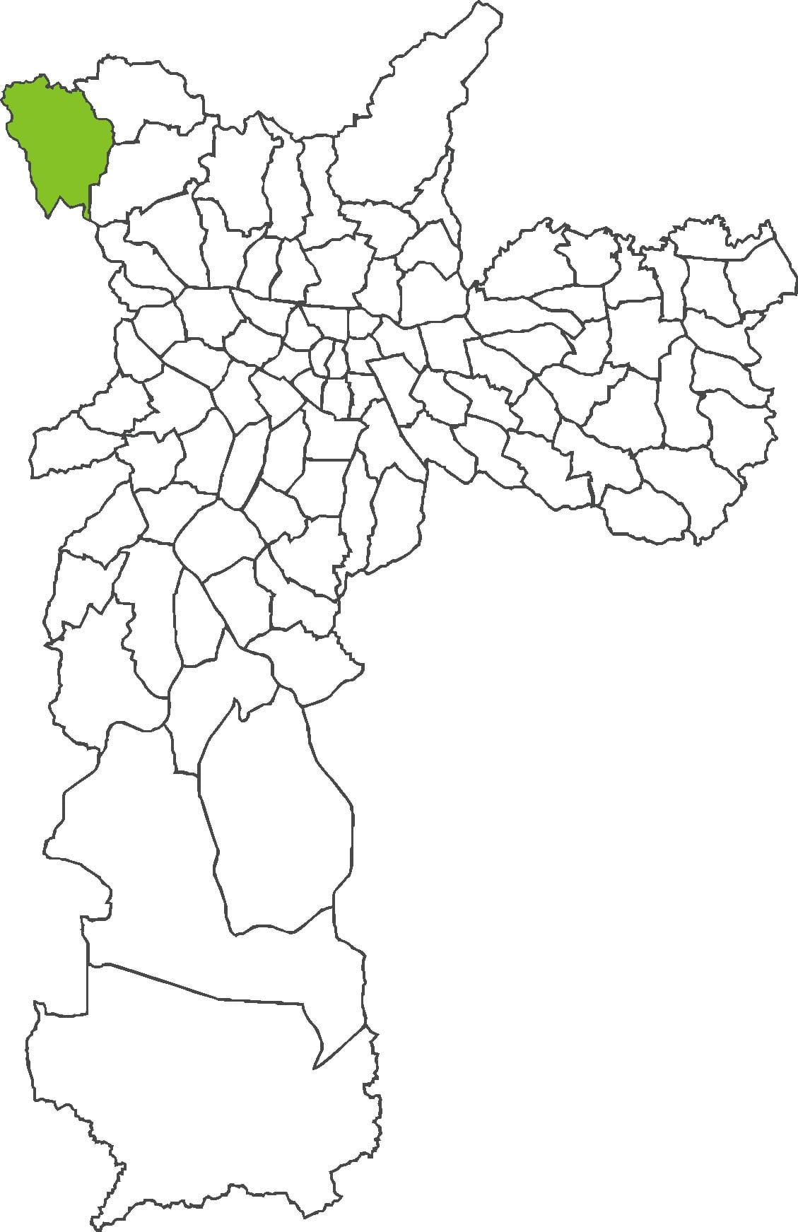 Kort over Anhangüera kvarter