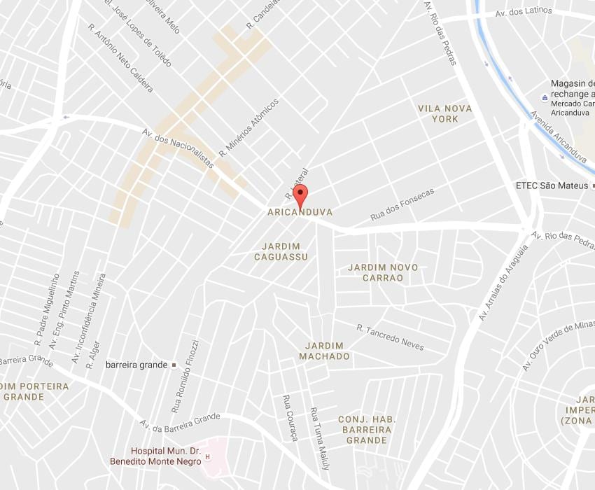 Kort over Aricanduva São Paulo