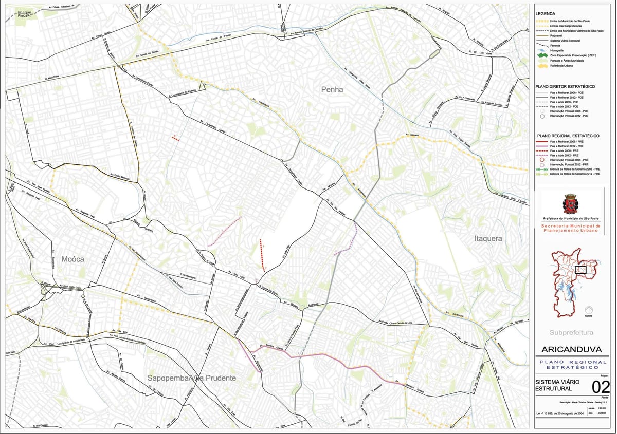 Kort over Aricanduva-Vila Formosa São Paulo - Veje