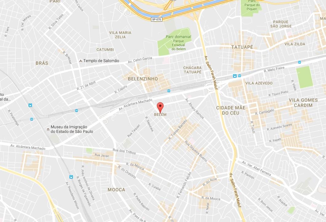 Kort over Belém São Paulo