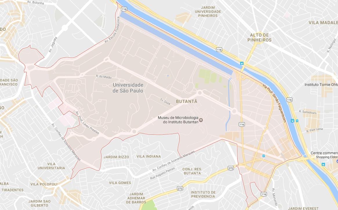 Kort over Butantã São Paulo
