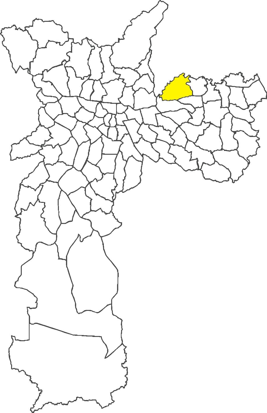 Kort over Cangaíba kvarter