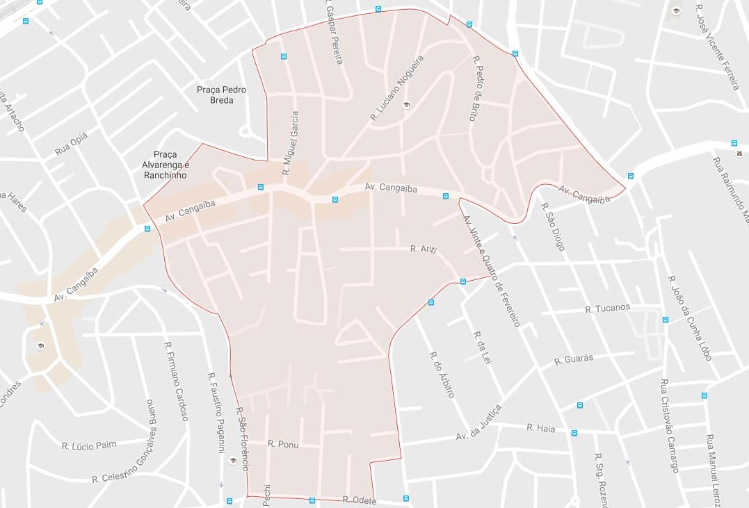 Kort over Cangaíba São Paulo