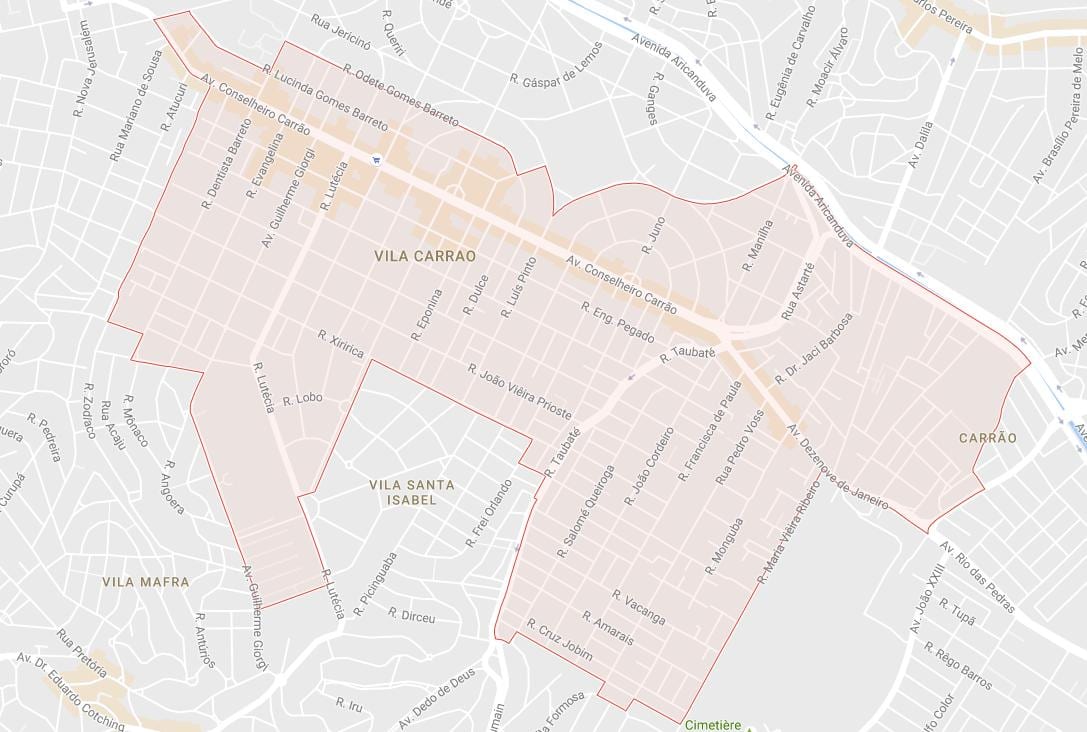 Kort over Carrão São Paulo