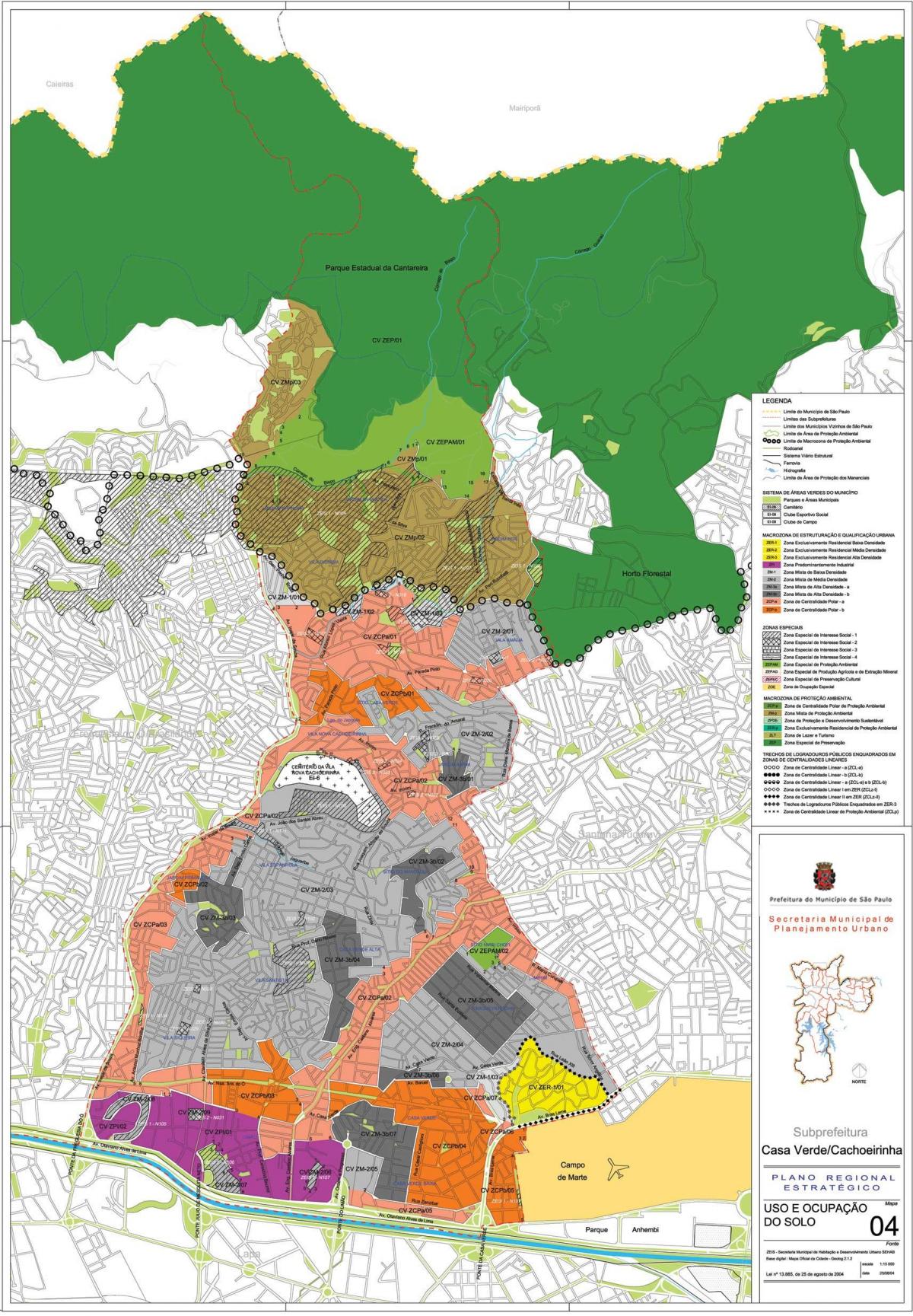 Kort over Casa Verde São Paulo - Besættelse af jord