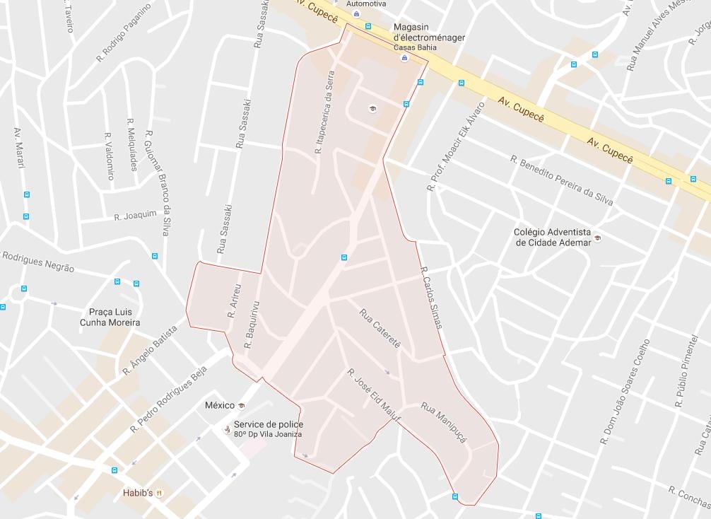 Kort over Cidade Ademar São Paulo