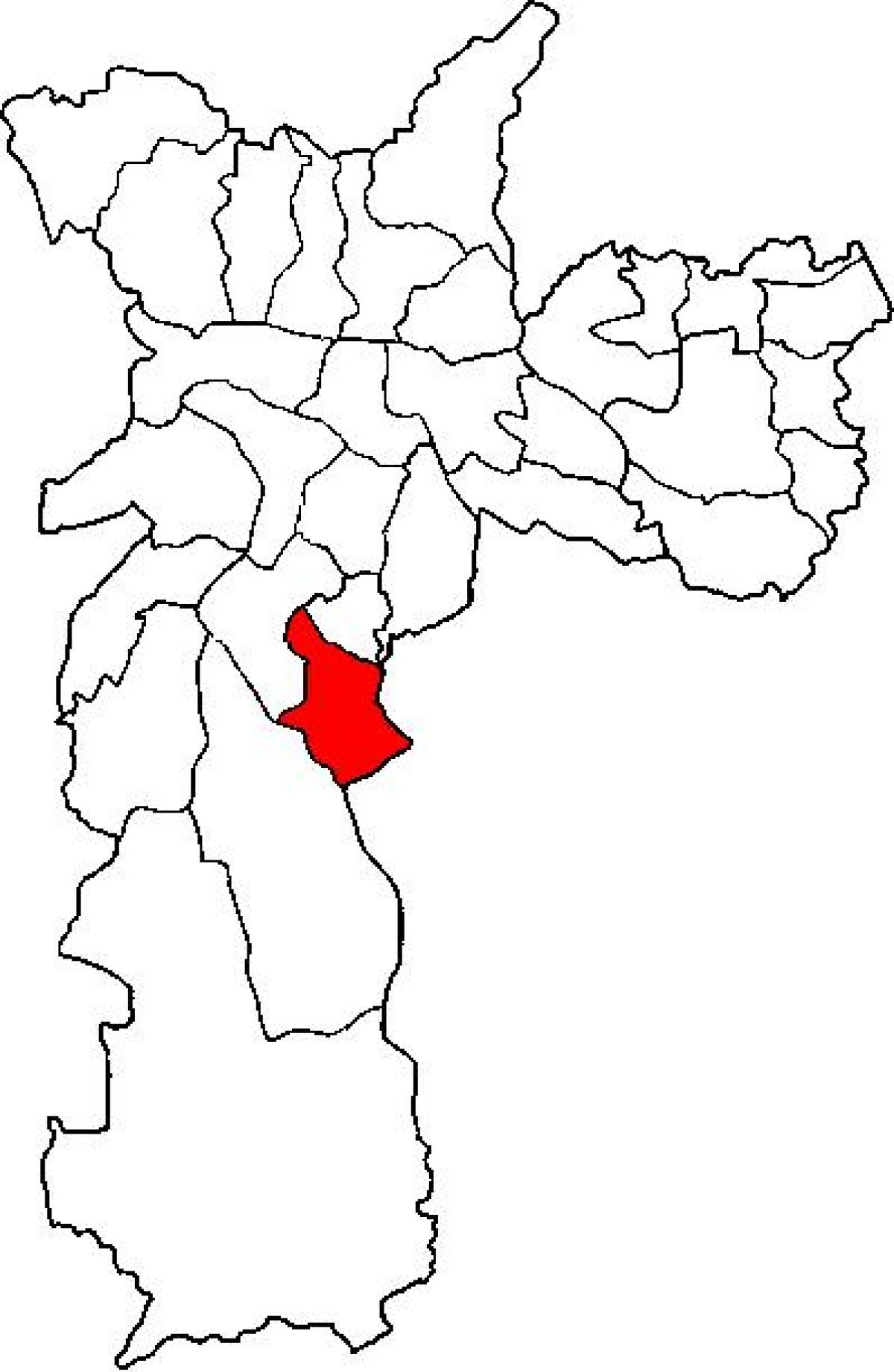 Kort over Cidade Ademar sub-præfekturet São Paulo