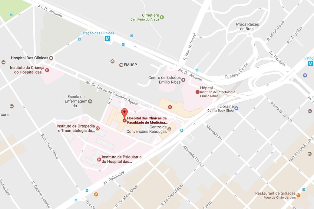 Kort over Clínicas hospital