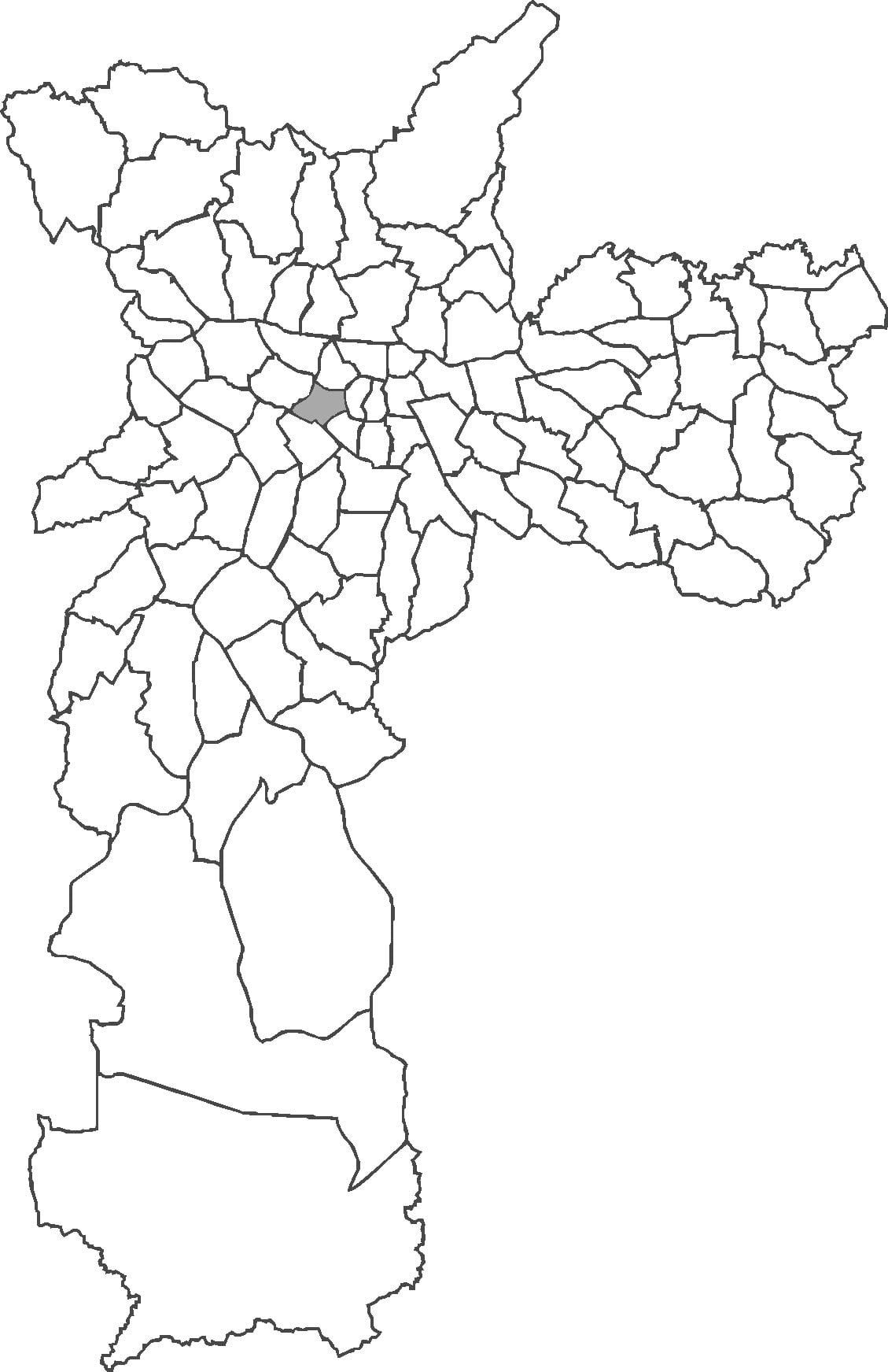 Kort over Consolação kvarter