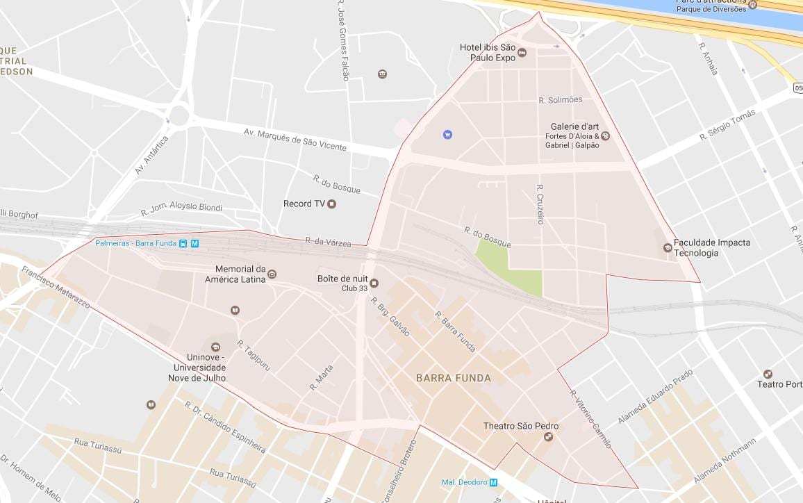 Kort Barra Funda São Paulo