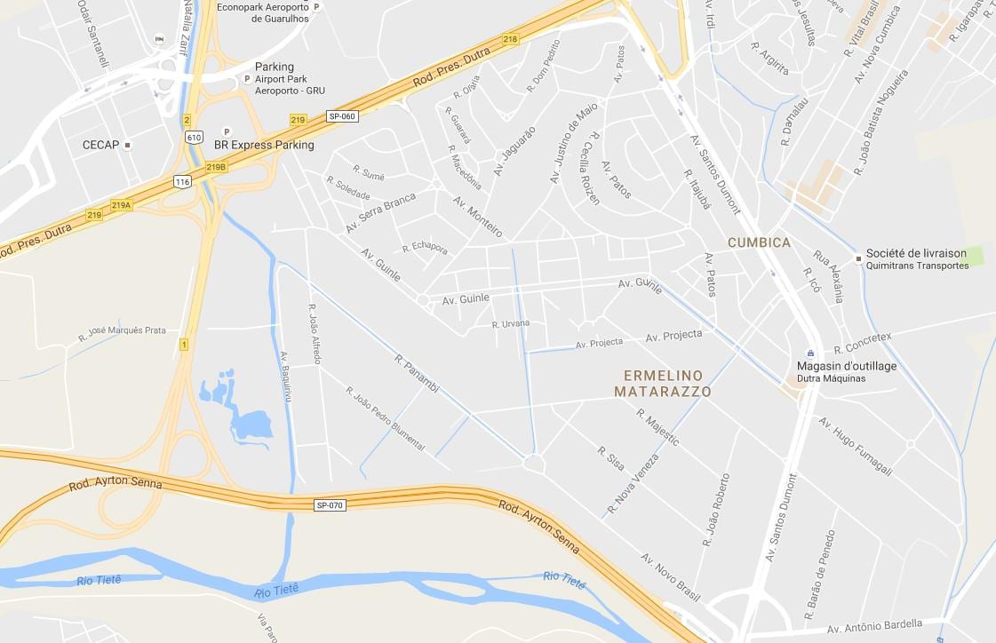 Kort over Ermelino Matarazzo São Paulo