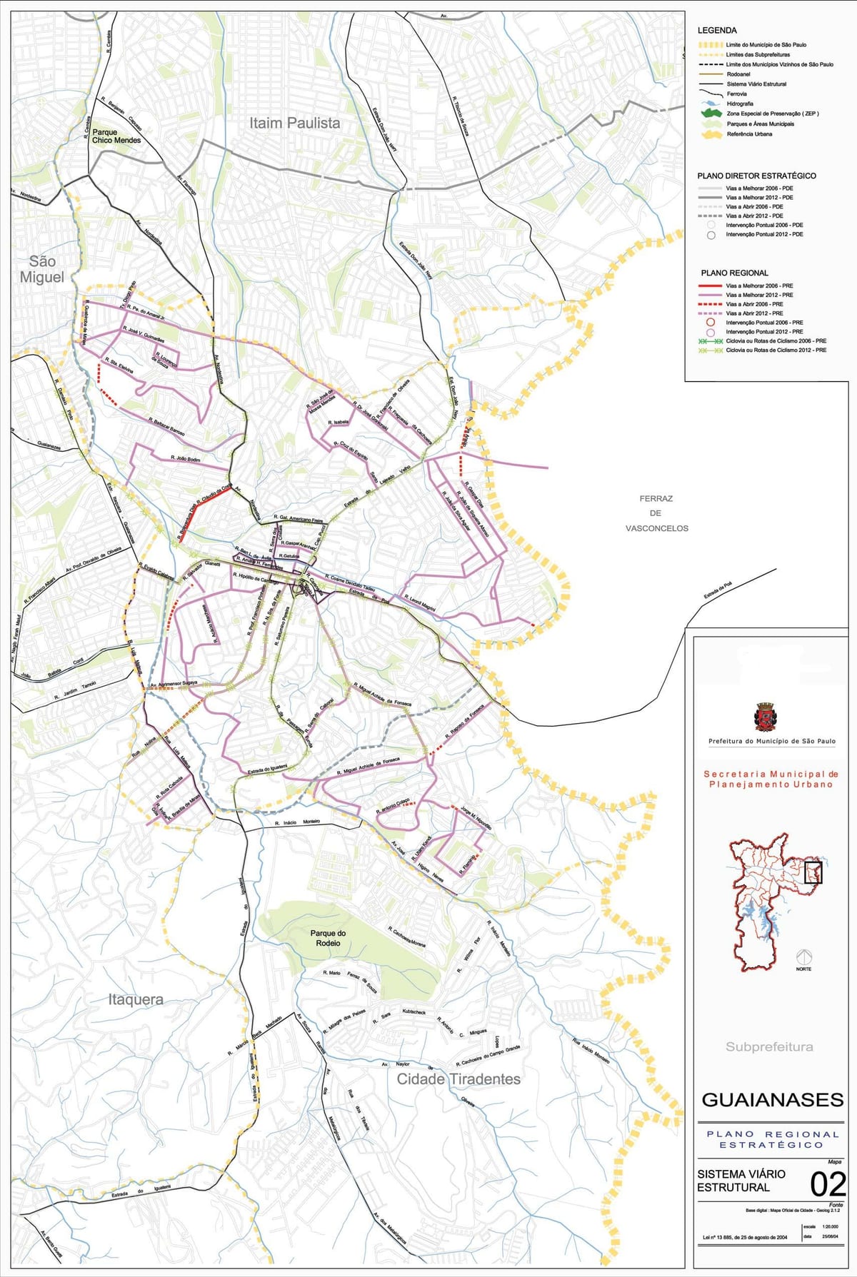 Kort over Guaianases São Paulo - Veje