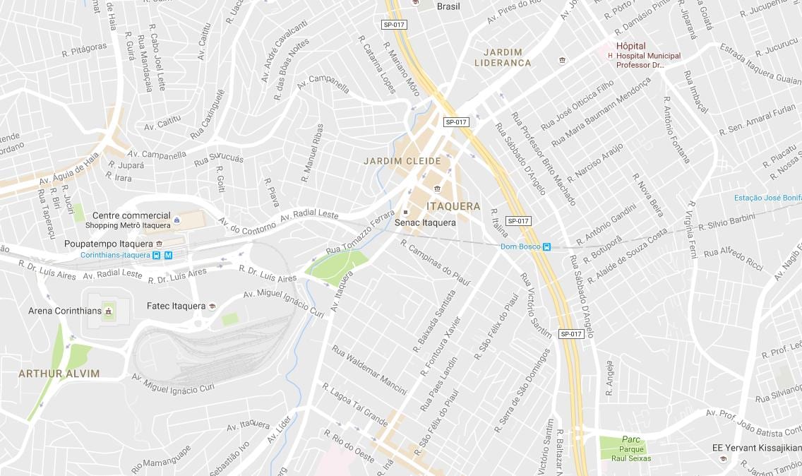 Kort over Itaquera São Paulo