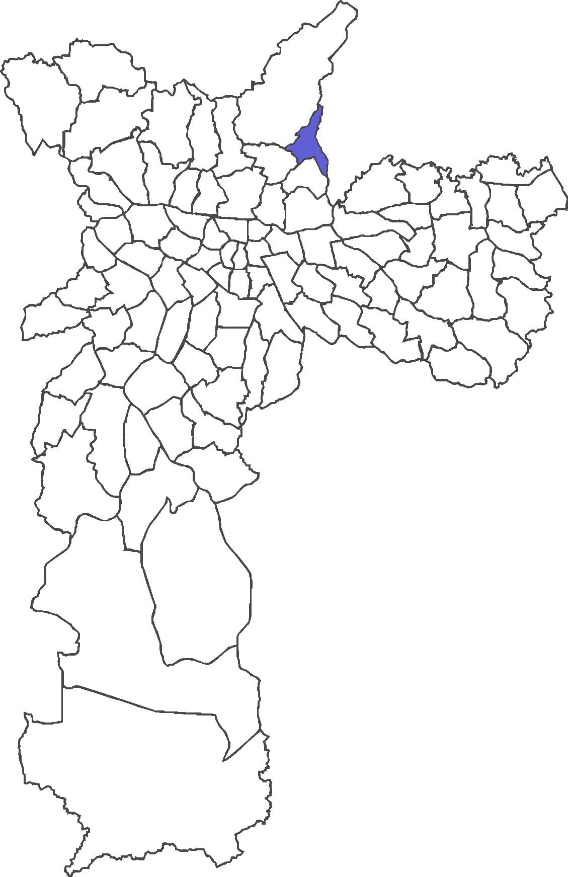 Kort over Jaçanã kvarter