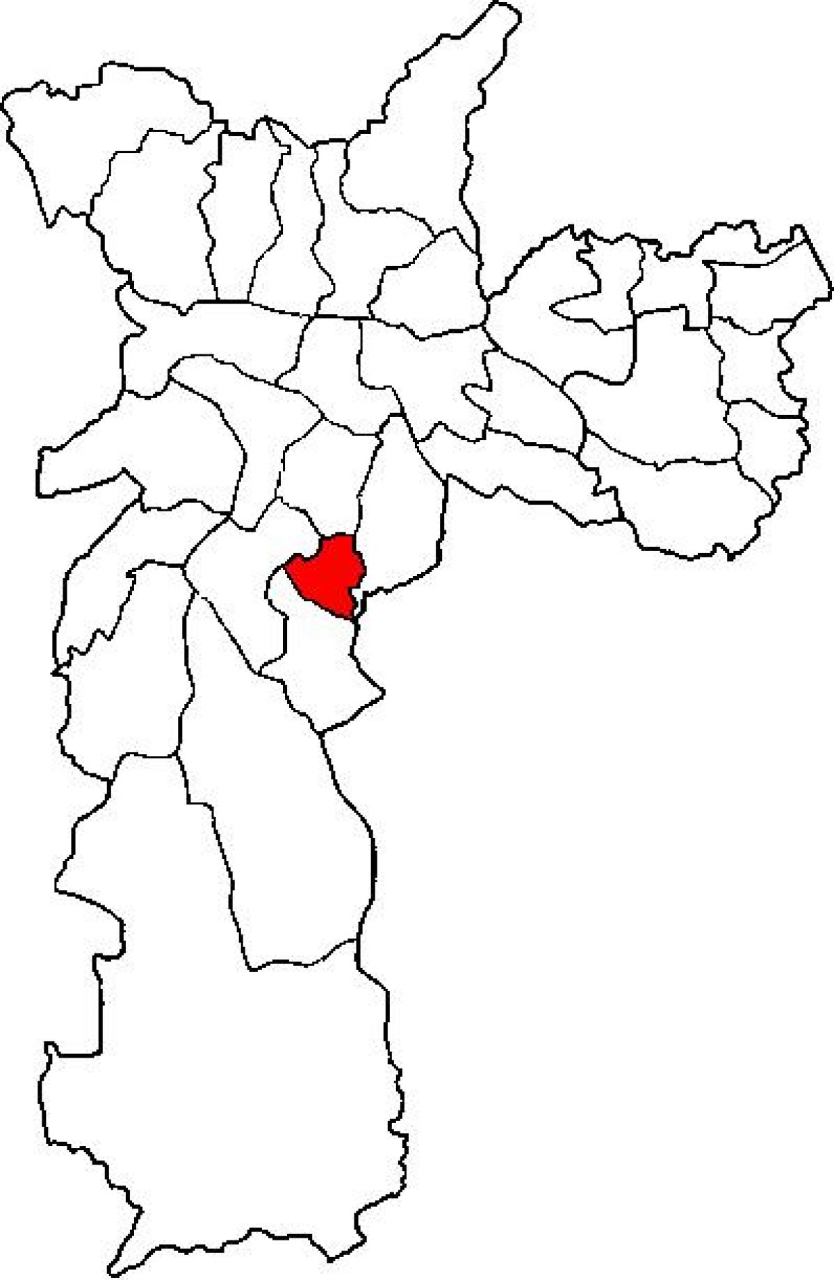 Kort over Jabaquara sub-præfekturet São Paulo