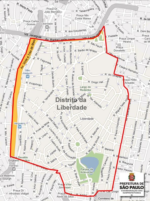 Kort over Liberdade São Paulo
