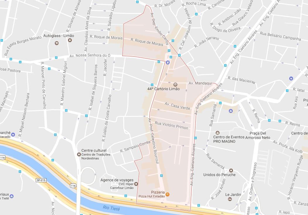 Kort over Limão São Paulo