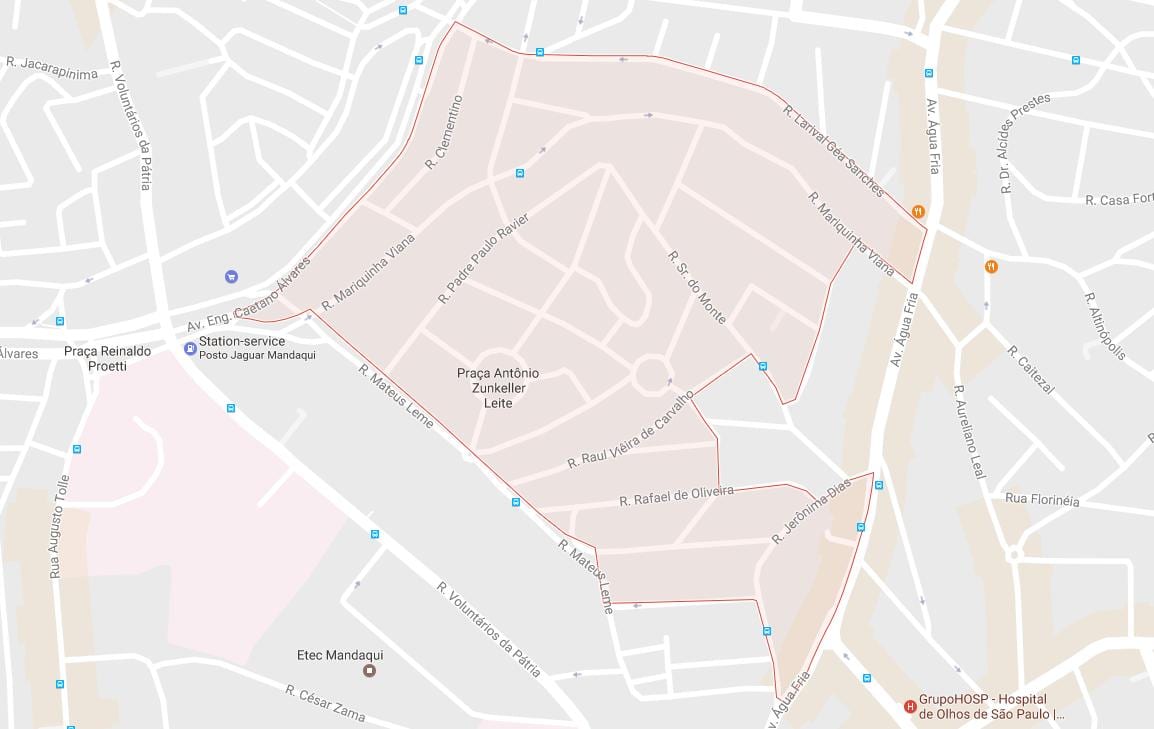 Kort over Mandaqui São Paulo
