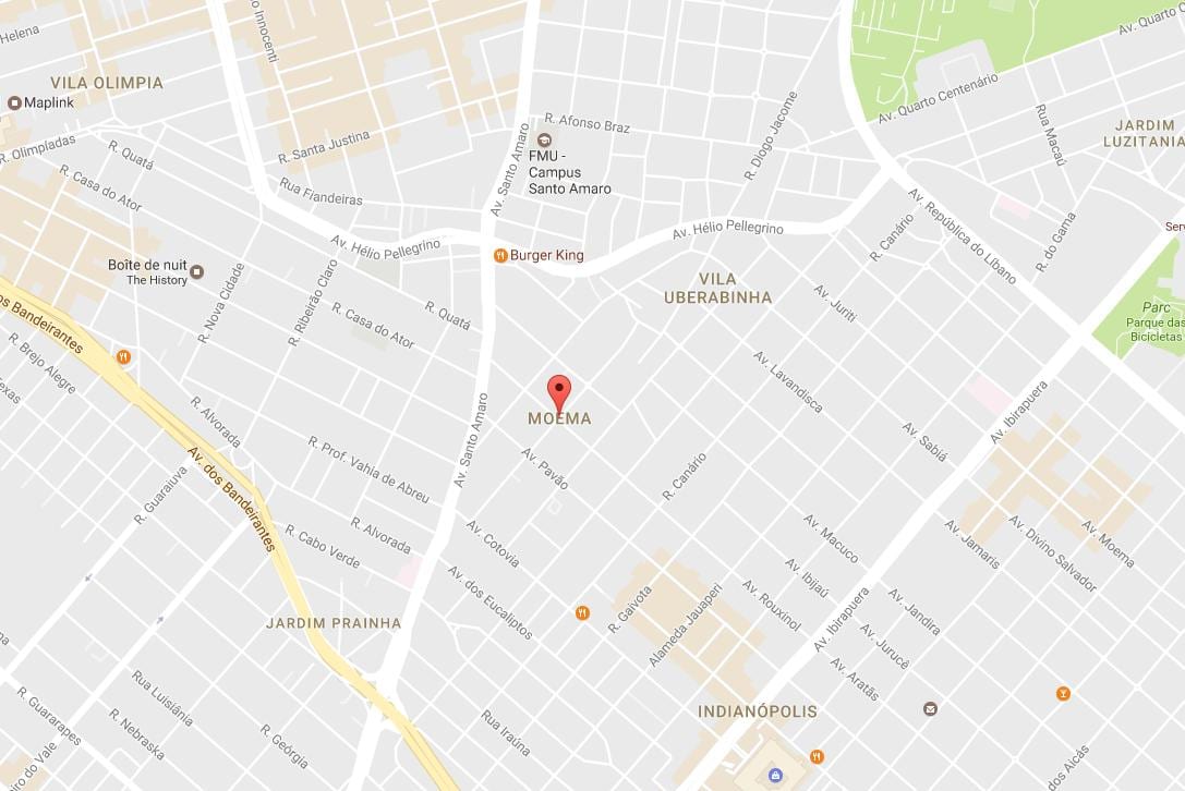 Kort over Moema-São Paulo