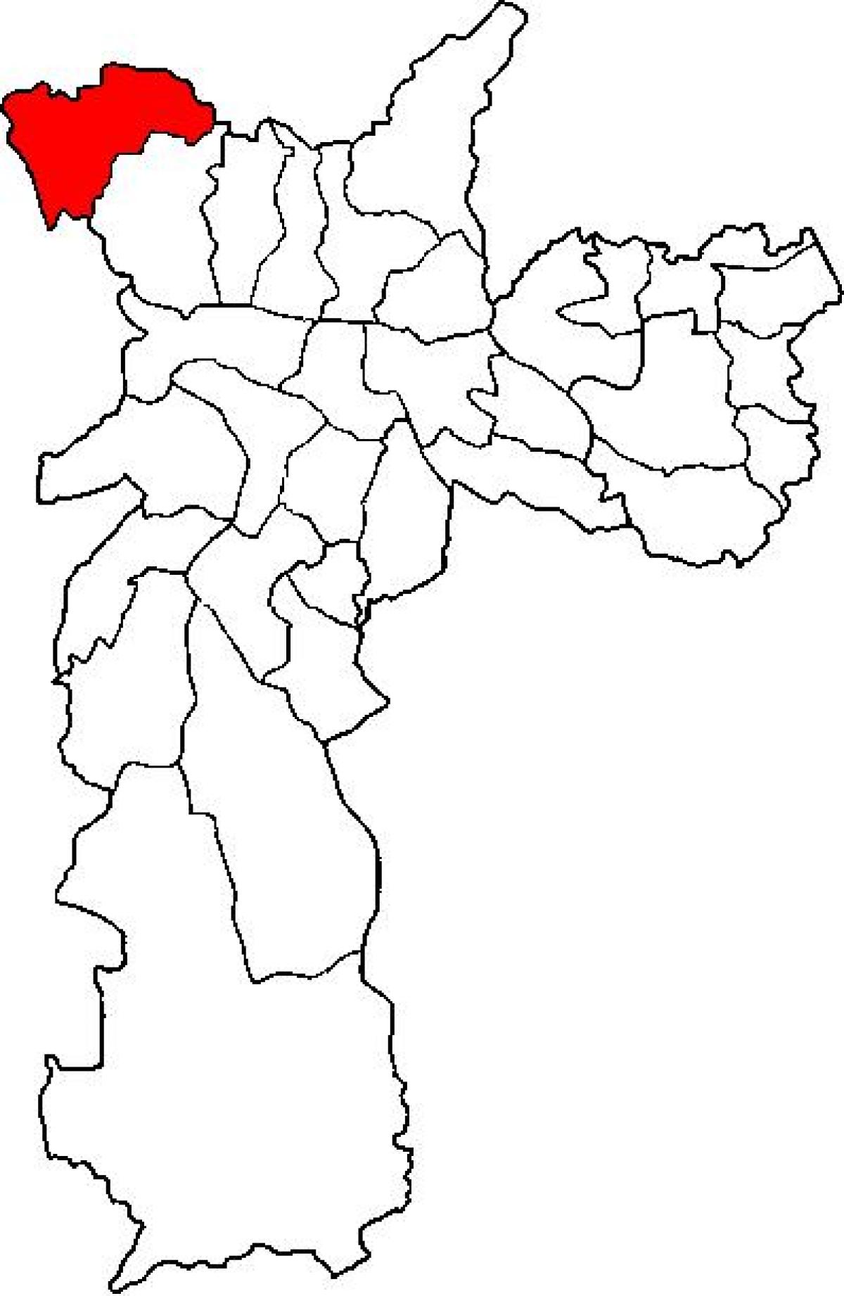 Kort over Perus sub-præfekturet São Paulo