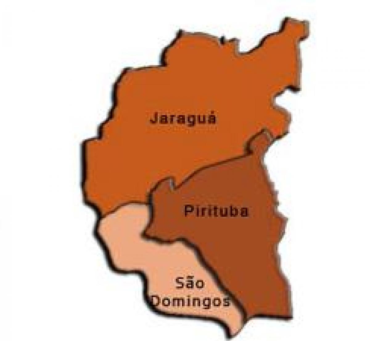 Kort over Pirituba-Der sub-præfekturet