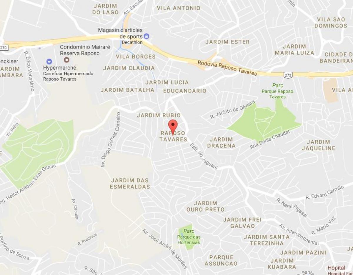 Kort over Raposo Tavares São Paulo