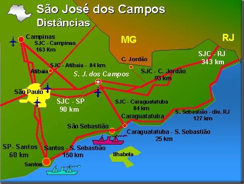 Kort over São José dos Campos lufthavn