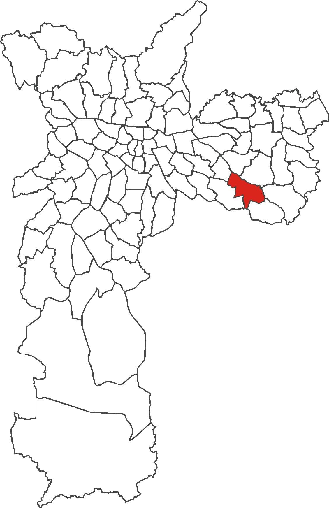 Kort over São Mateus kvarter