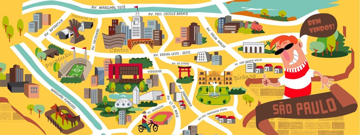 Kort over São Paulo design