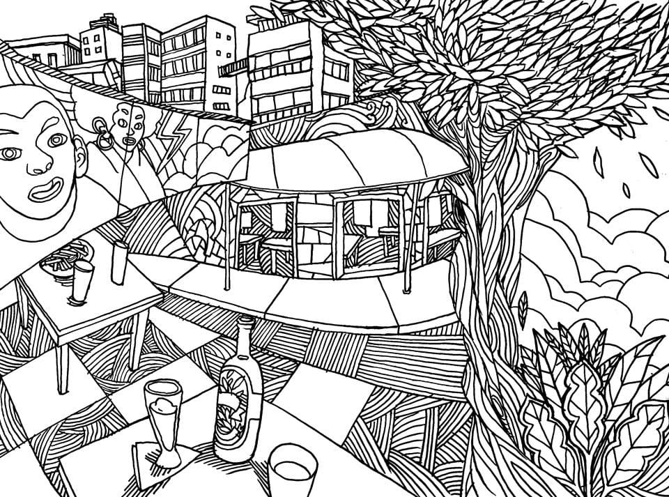 Kort over São Paulo farve - Vila Madalena