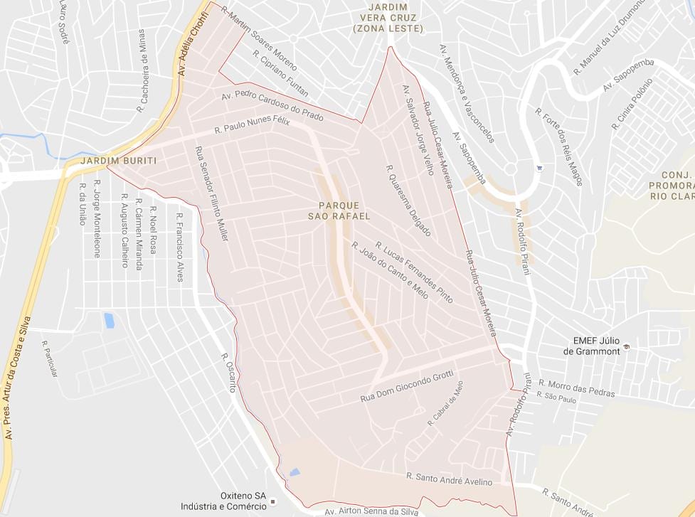 Kort over São Rafael-São Paulo